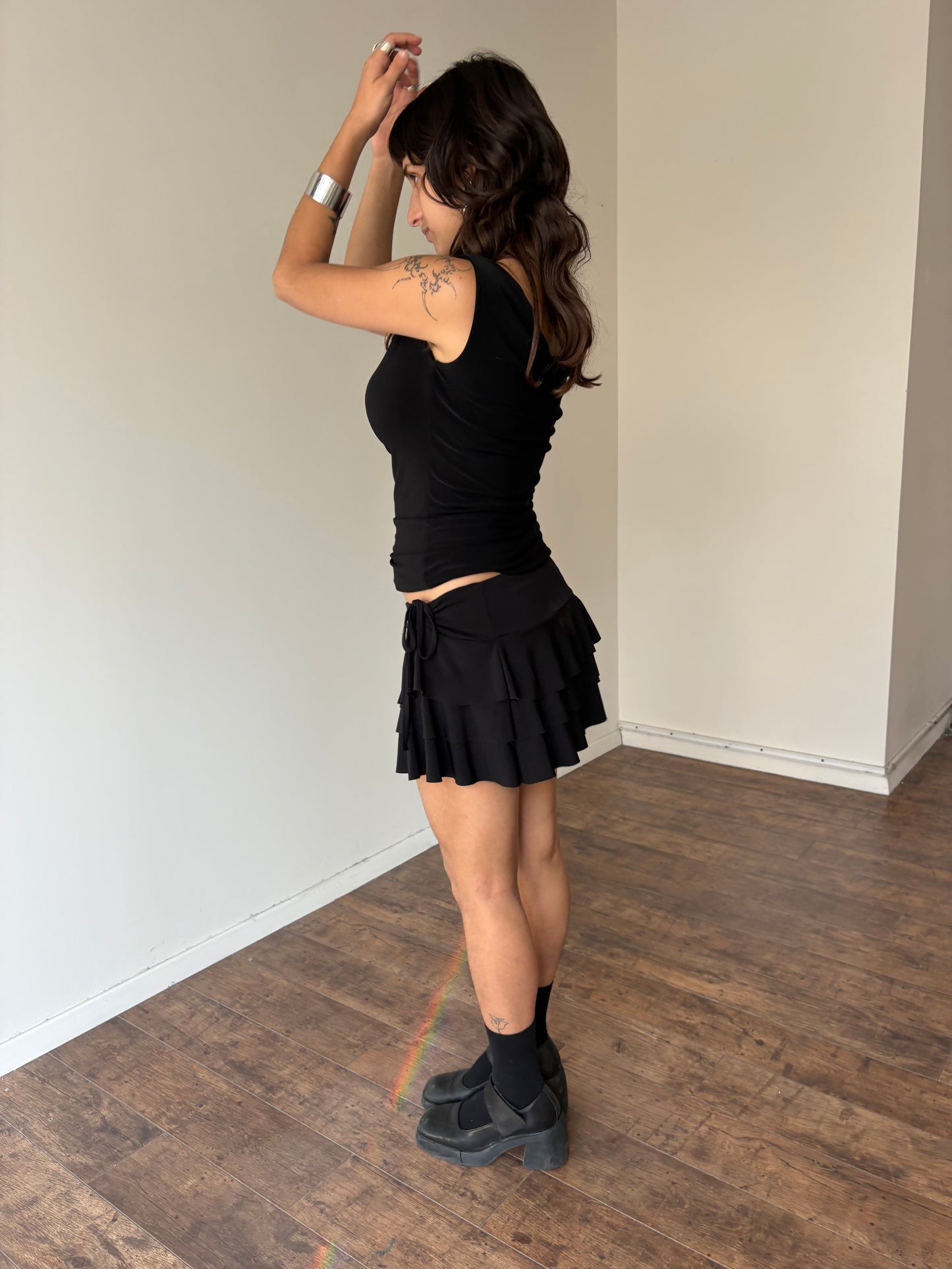 Pimkie stretchy black mini skirt