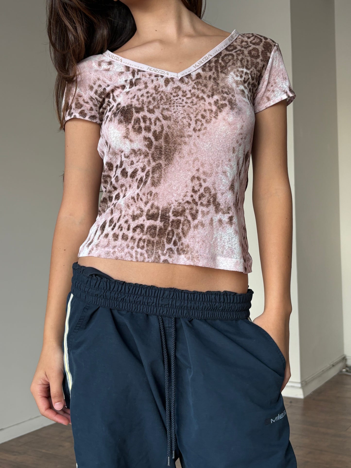 Leopard Print mesh Baby t