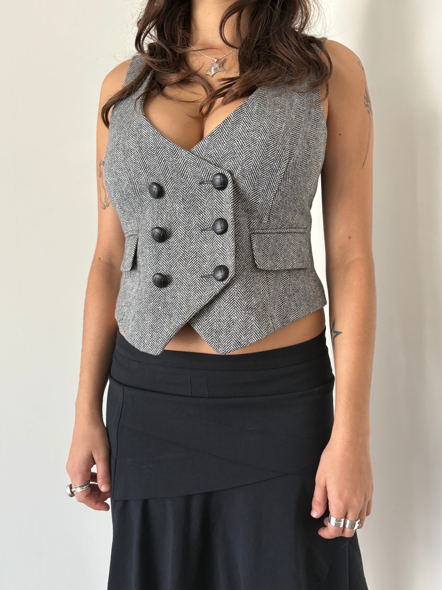 Grey vest top