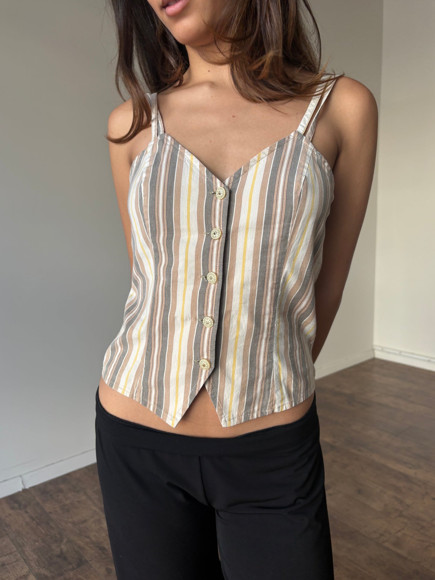 Striped corset-ish top