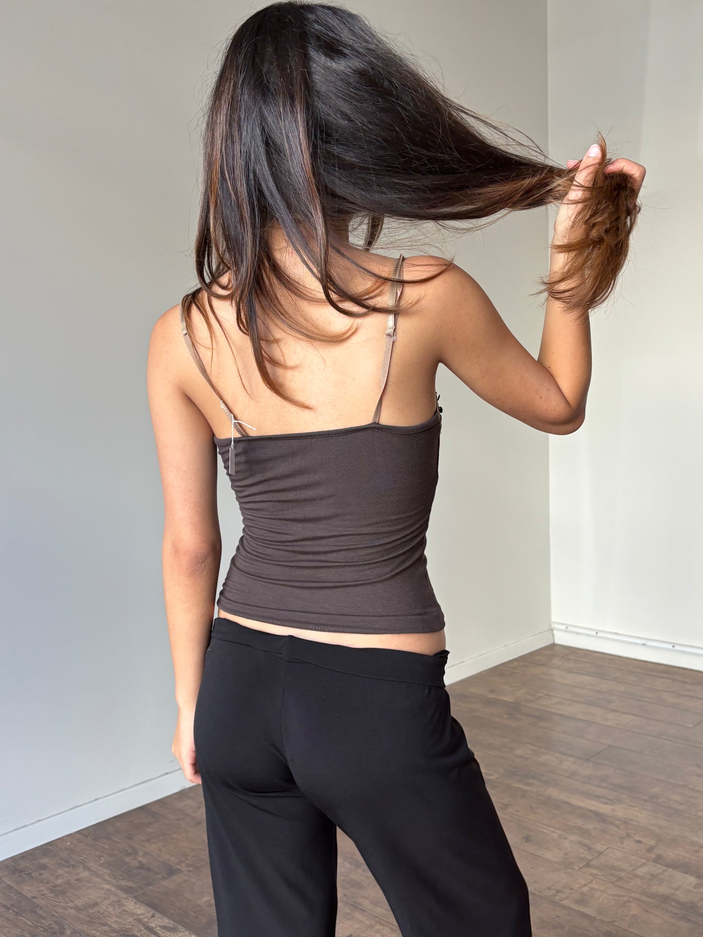 Brown detailed top