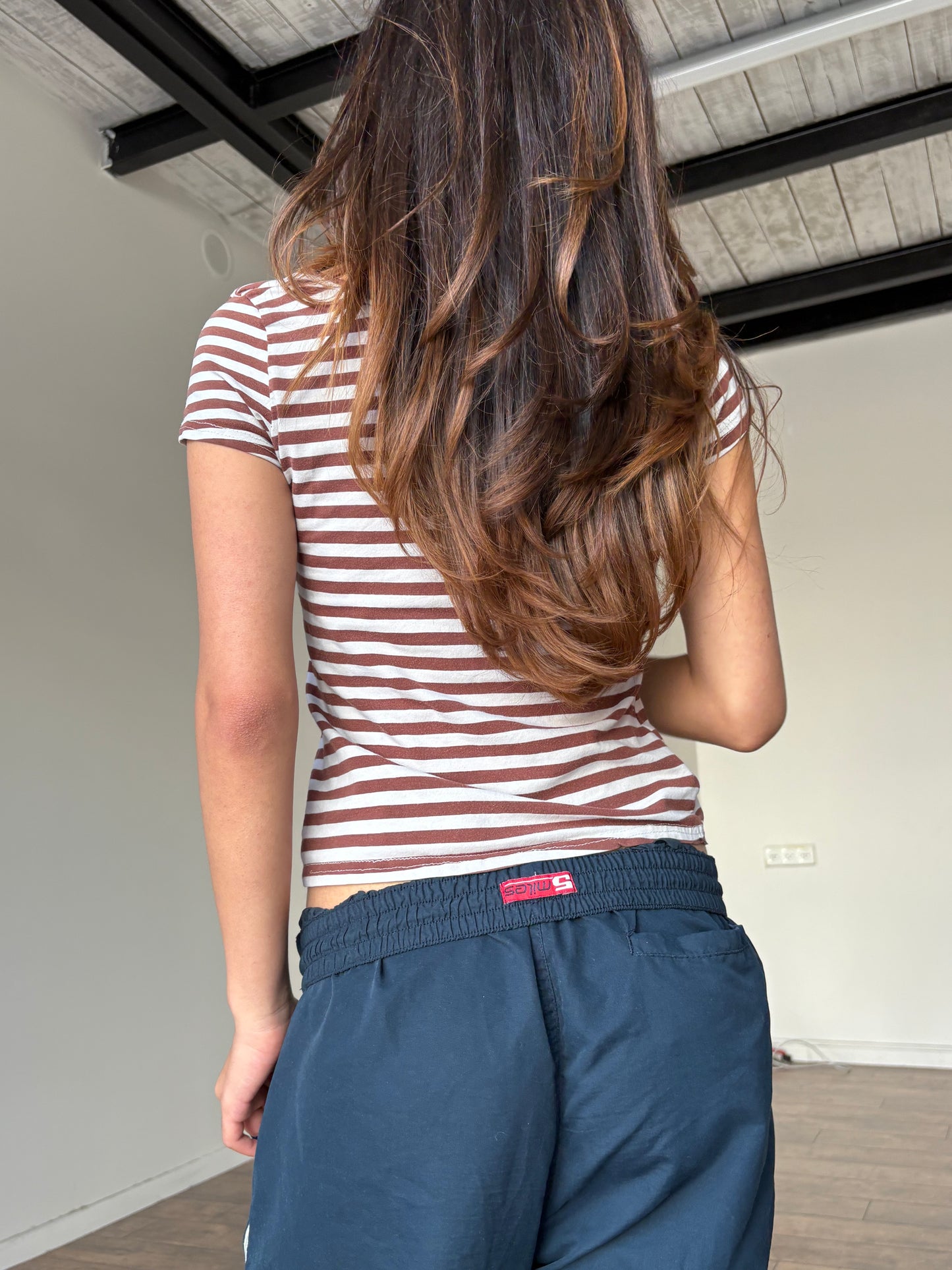 Striped detailed top