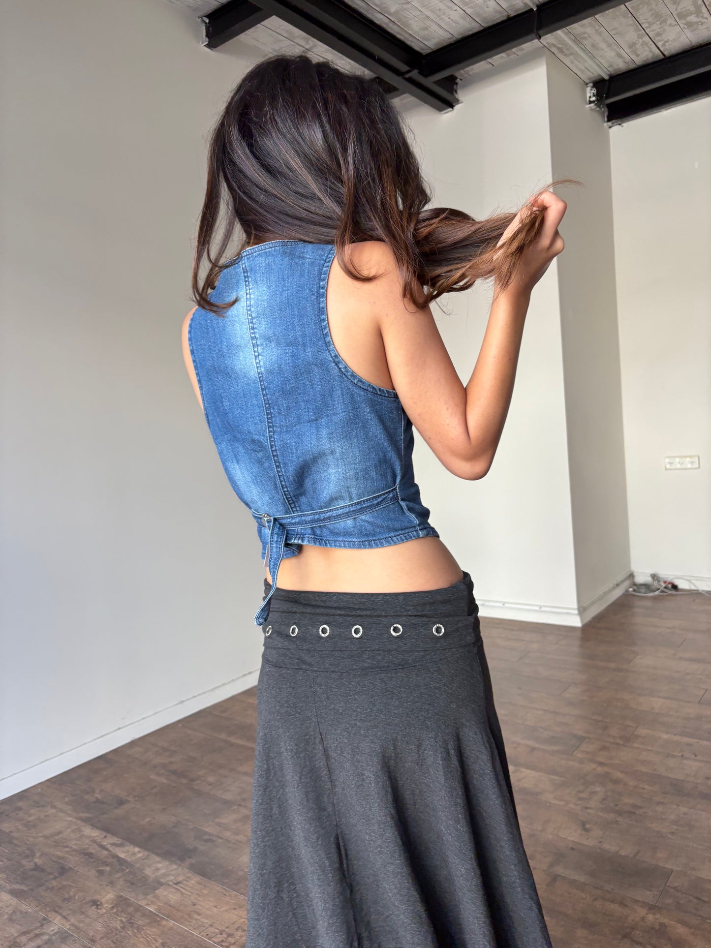 denim vest top