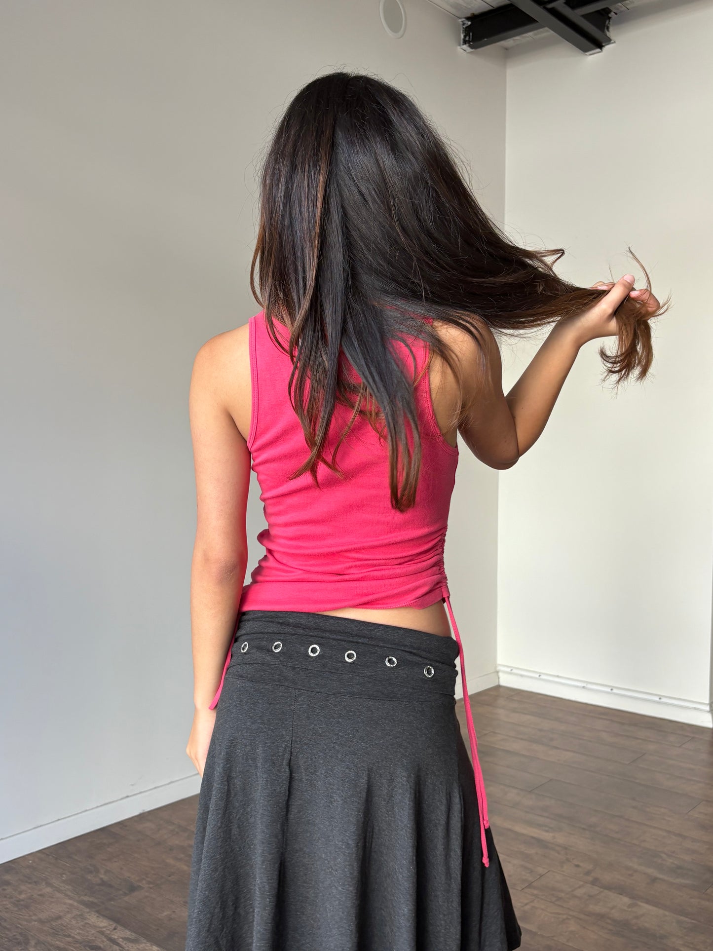 bedazzled guess pink top