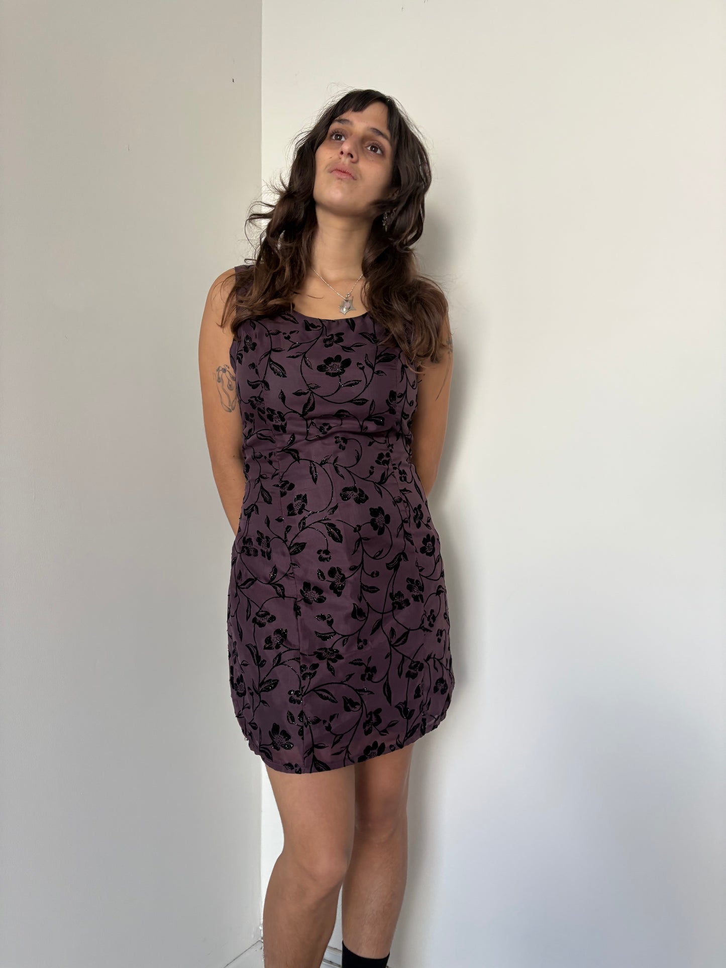 Mesh floral dress