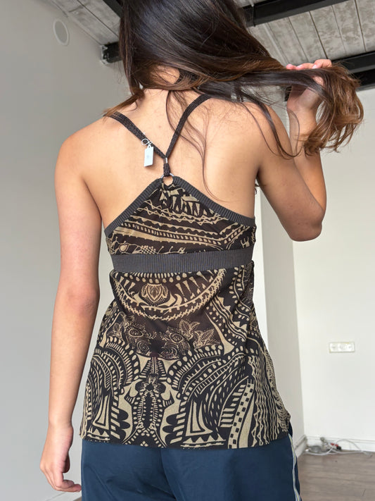 Tribal mesh top